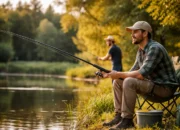 Ilustrasi aktivitas memancing di perairan tawar, salah satu hobi favorit warga yang banyak digemari di wilayah Sragen, Jawa Tengah.