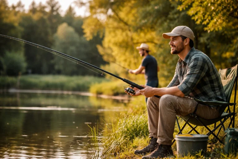 Ilustrasi aktivitas memancing di perairan tawar, salah satu hobi favorit warga yang banyak digemari di wilayah Sragen, Jawa Tengah.